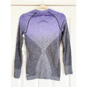 GYMSHARK OMBRE LONG SLEEVE SEAMLESS TOP